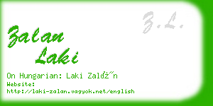 zalan laki business card